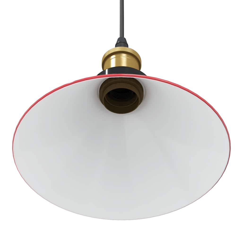 Lampada Sospensione Regolabile E27 Rosso Lucido Ø22 cm Metallo - homemem39