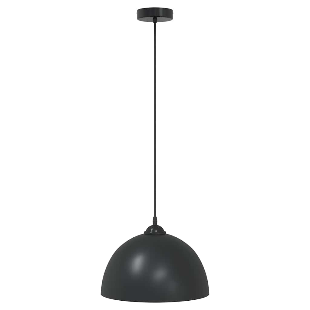 Lampada a Sospensione 2 pz Regolabile E27 Nero Ø 30 cm Metallo - homemem39