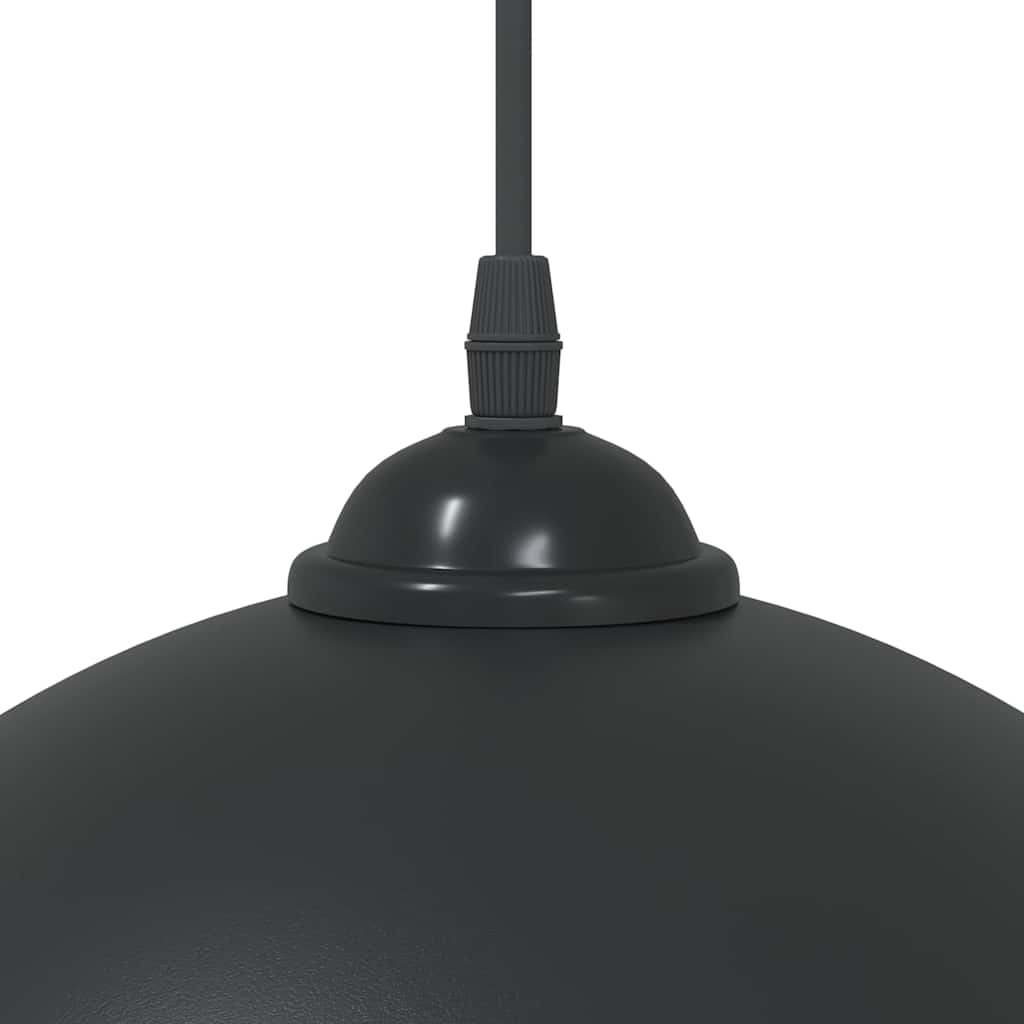 Lampada a Sospensione 2 pz Regolabile E27 Nero Ø 30 cm Metallo - homemem39