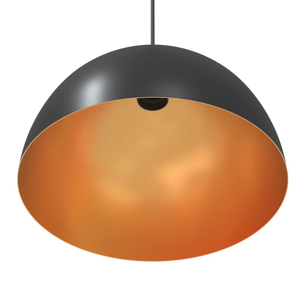 Lampada a Sospensione 2 pz Regolabile E27 Nero Ø 30 cm Metallo - homemem39