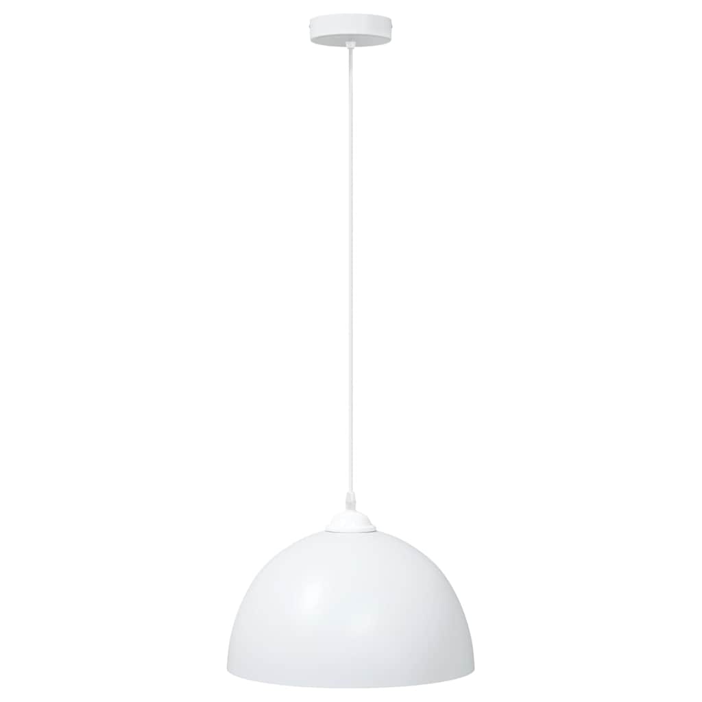 Lampada a Sospensione 2 pz Regolabile E27 Bianco Ø 30cm Metallo - homemem39
