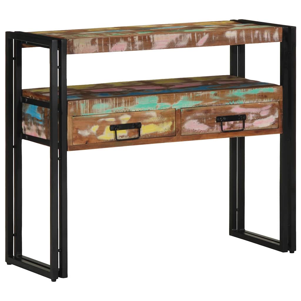 Tavolo consolle 90 x 33 x 75 cm legno massello di riciclo