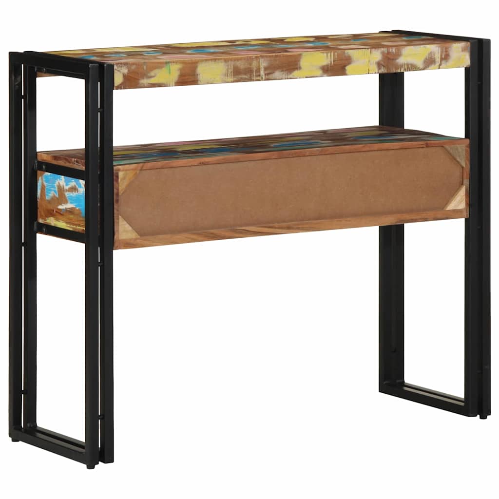 Tavolo consolle 90 x 33 x 75 cm legno massello di riciclo