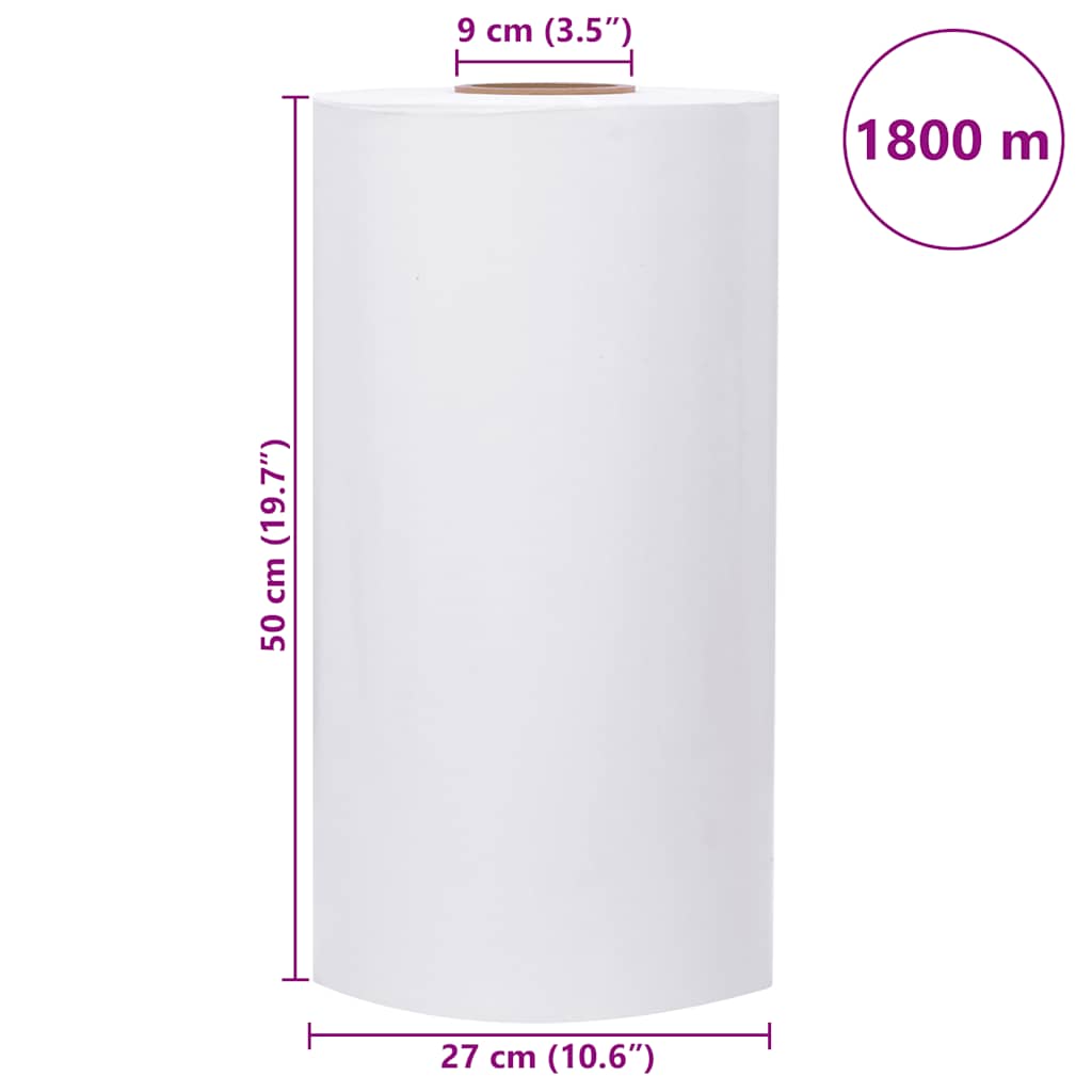 Film Estensibile Agricolo Bianco 25 μm 50 cm x 1800 m | homemem39