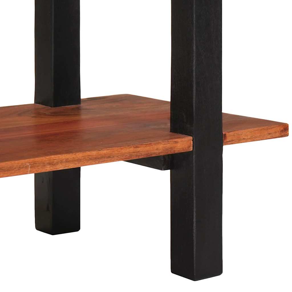 Tavolo consolle con lo scaffale Marrone 110 x 30 x 75 cm