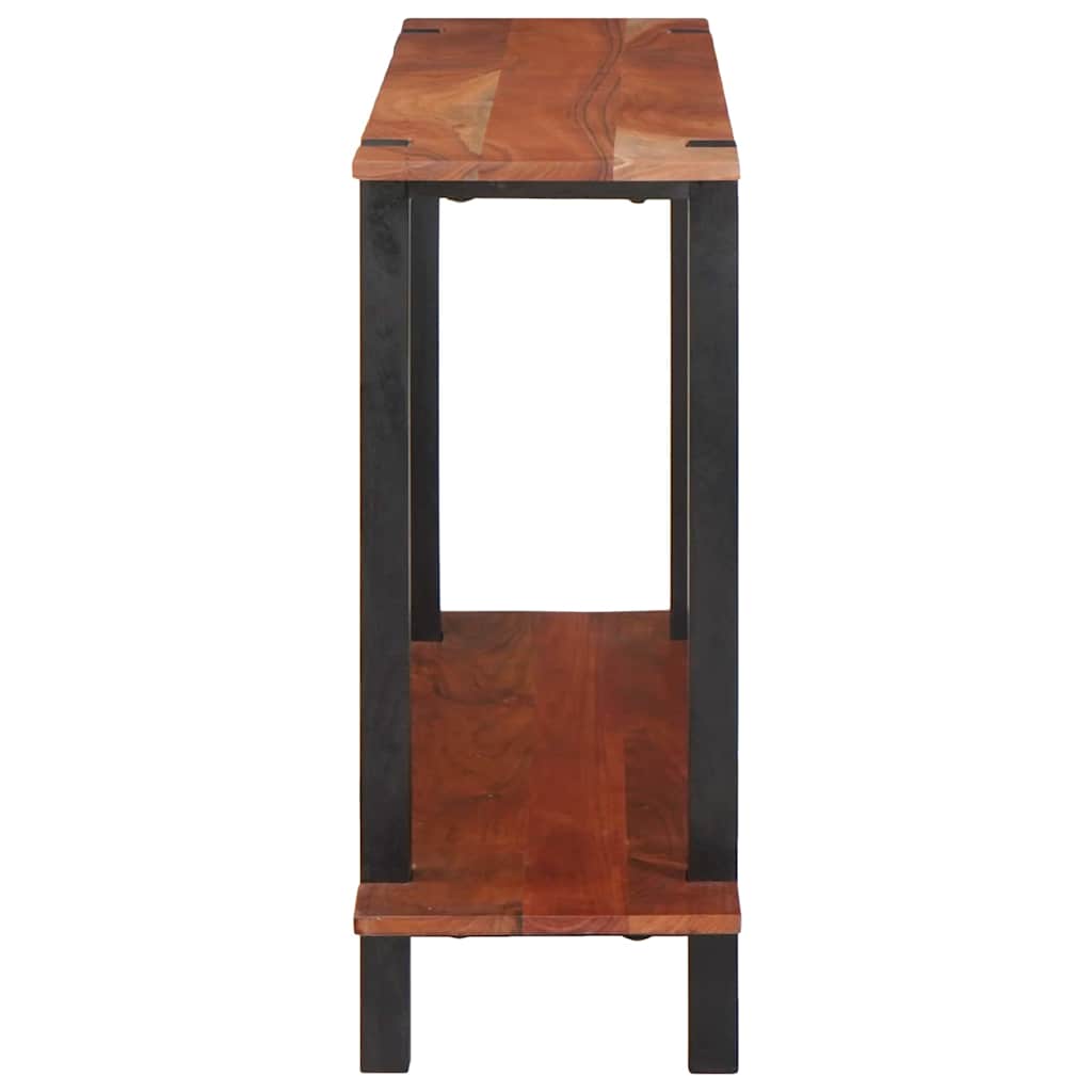 Tavolo consolle con lo scaffale Marrone 110 x 30 x 75 cm