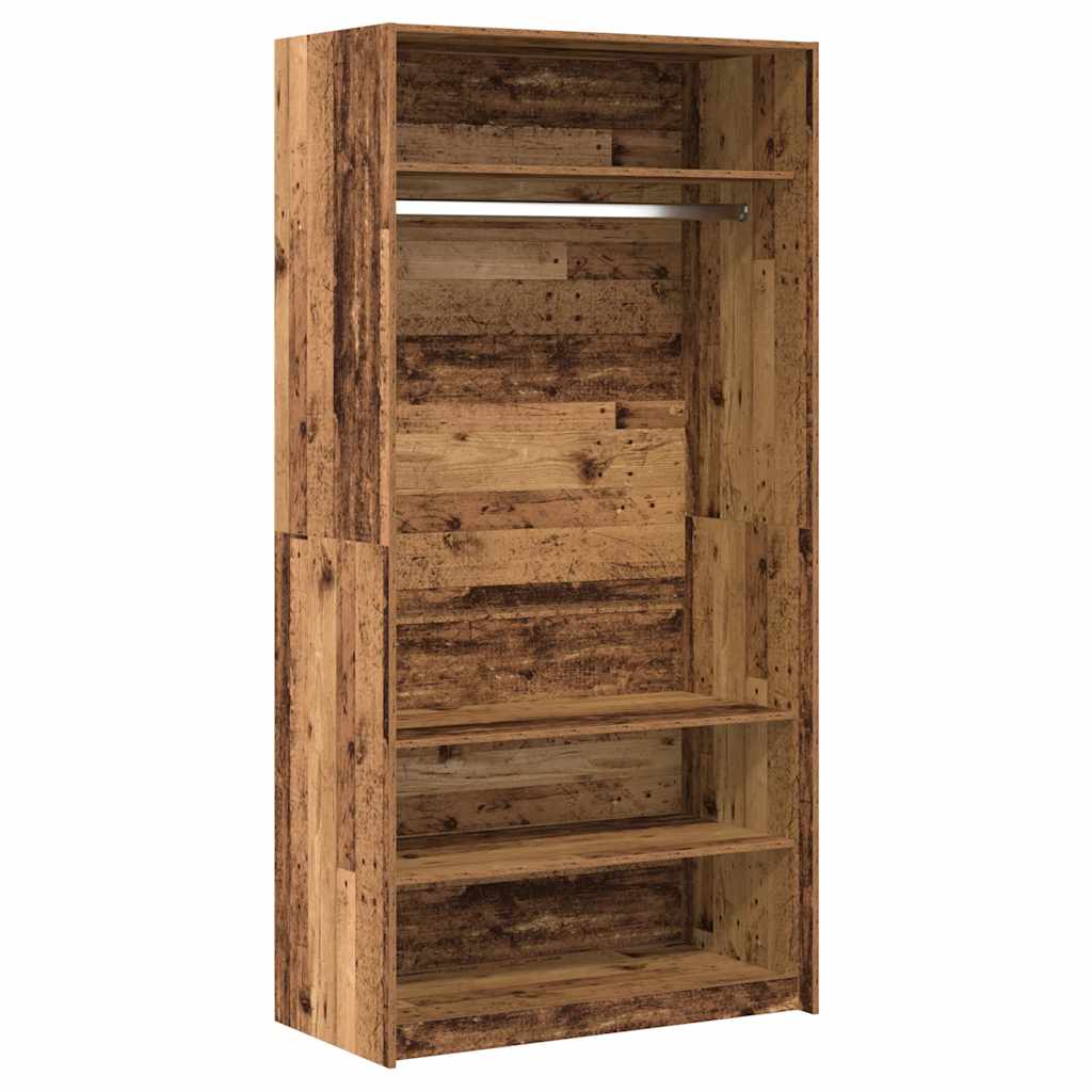 Armadio Legno Antico 100x50x200 cm in Legno Multistrato - homemem39