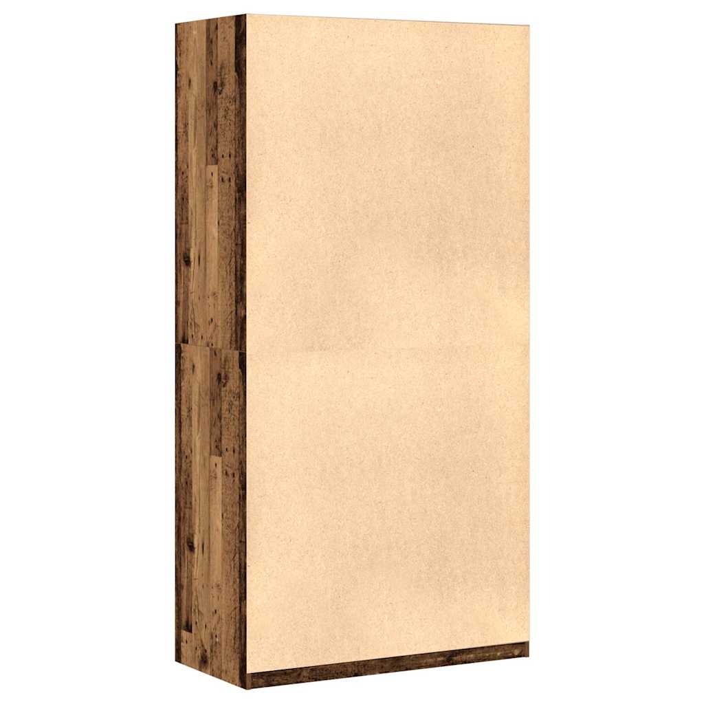 Armadio Legno Antico 100x50x200 cm in Legno Multistrato - homemem39