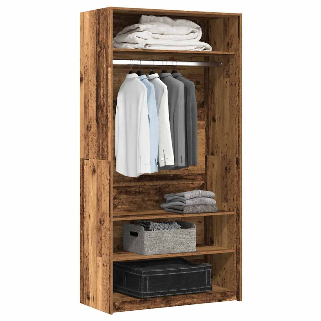Armadio Legno Antico 100x50x200 cm in Legno Multistrato - homemem39