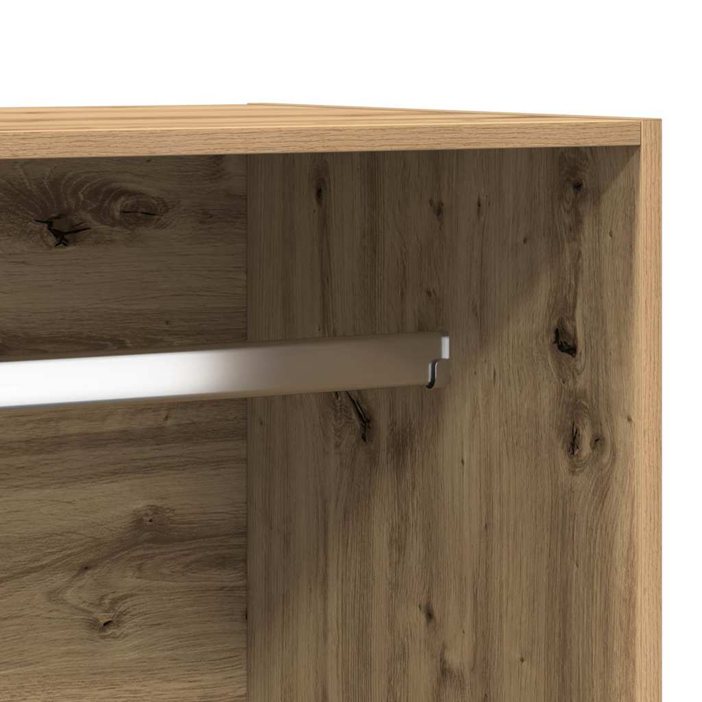 Armadio Rovere Artigianale 100x50x200 cm in Legno Multistrato - homemem39