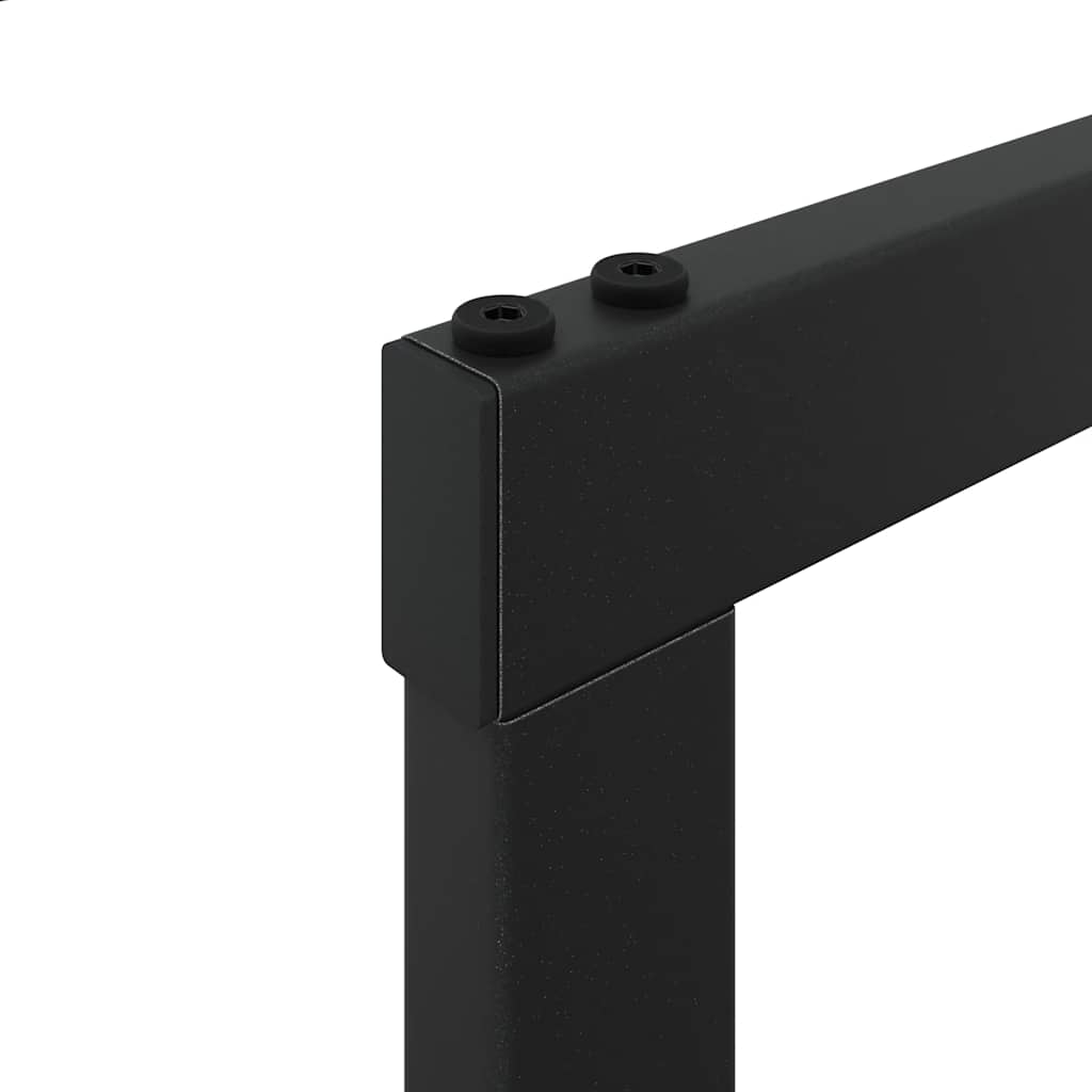 Rastrelliera per Legna da Ardere Nera 110x30x116 cm in Acciaio - homemem39