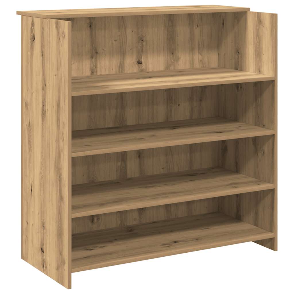 Banco Reception Rovere Artigianale 100x50x103,5cm in Truciolato - homemem39
