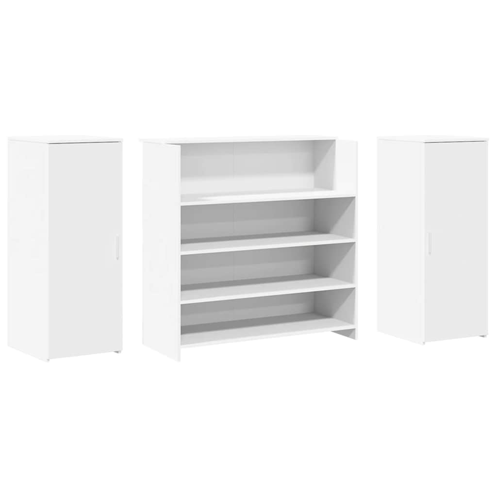 Banco Reception Bianco 180x50x103,5 cm in Legno Multistrato