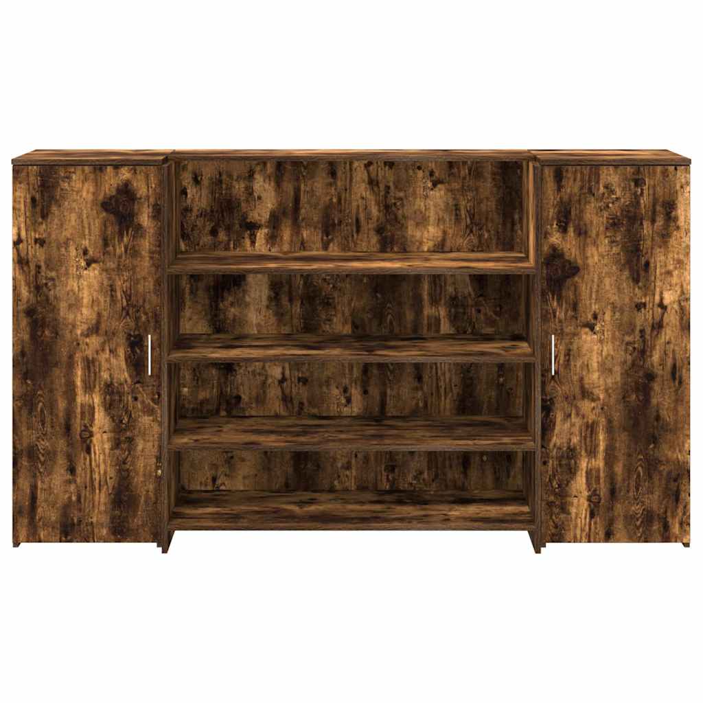 Banco Reception Rovere Fumo 180x50x103,5cm in Legno Multistrato