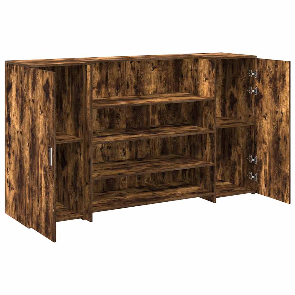 Banco Reception Rovere Fumo 180x50x103,5cm in Legno Multistrato