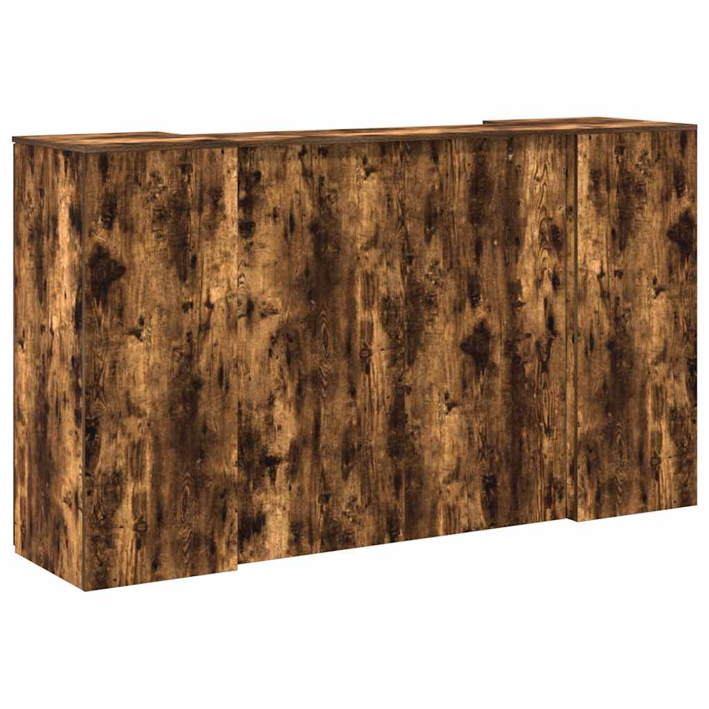 Banco Reception Rovere Fumo 180x50x103,5cm in Legno Multistrato