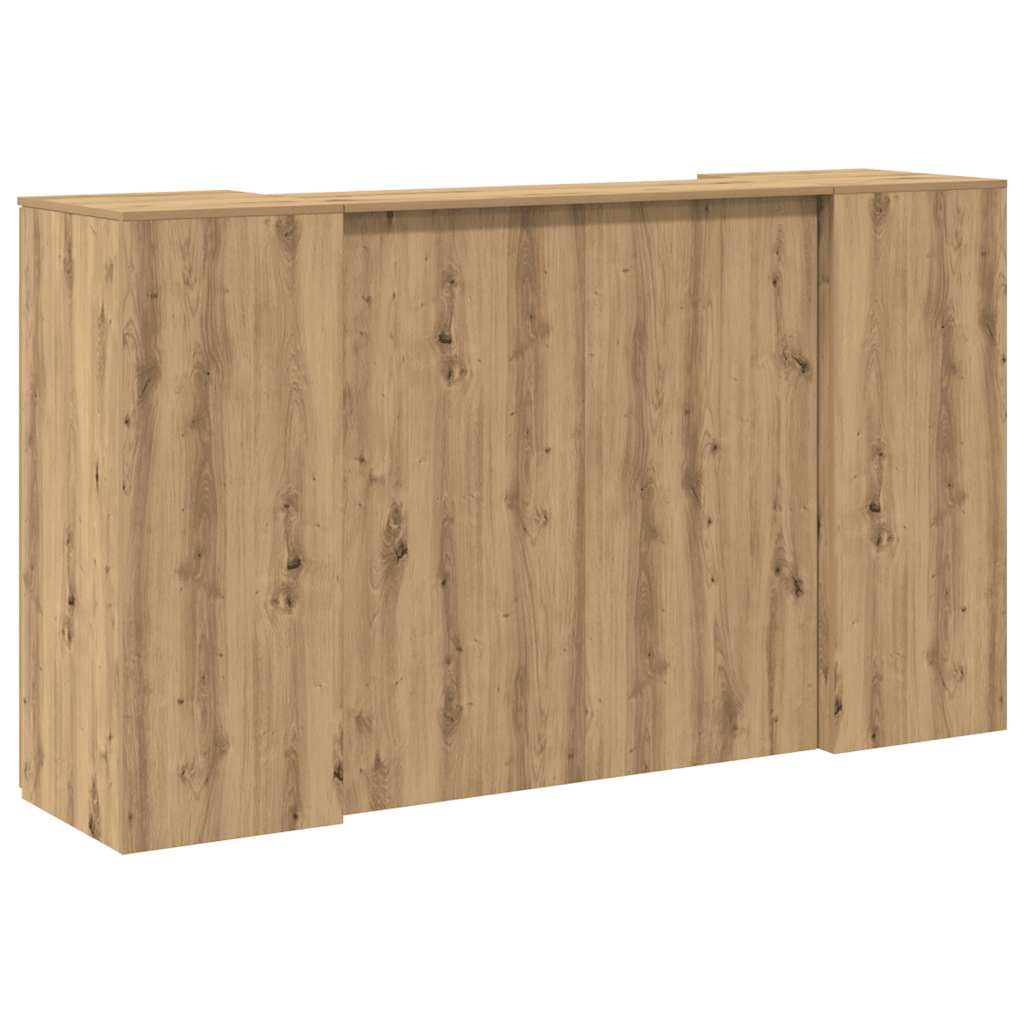 Banco Reception Rovere Artigianale 180x50x103,5cm in Truciolato - homemem39