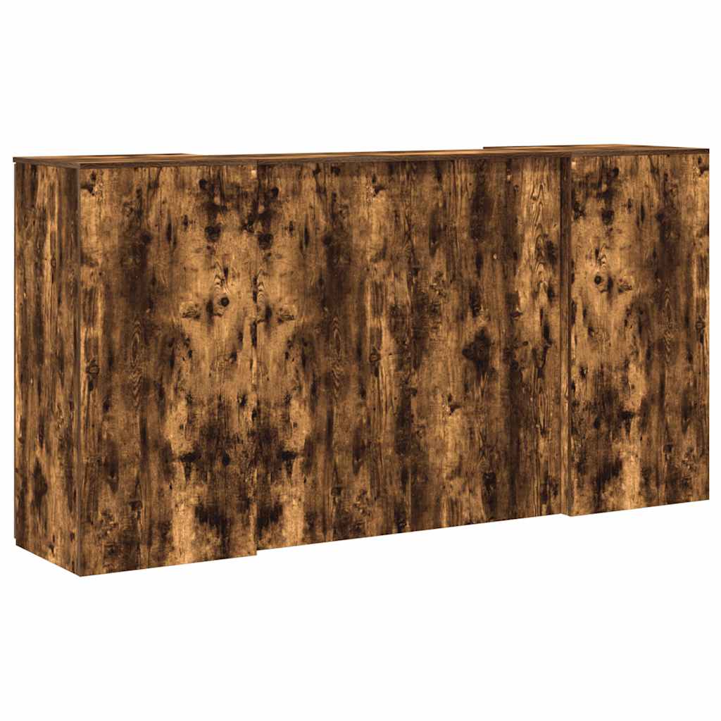 Banco Reception Rovere Fumo 200x50x103,5cm in Legno Multistrato - homemem39
