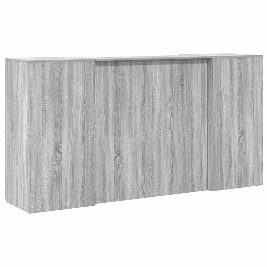 Banco Reception Grigio Sonoma 200x50x103,5 cm Legno Multistrato - homemem39