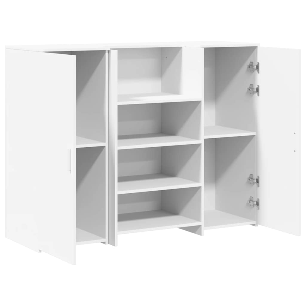 Banco Reception Bianco 135x50x103,5 cm in Legno Multistrato