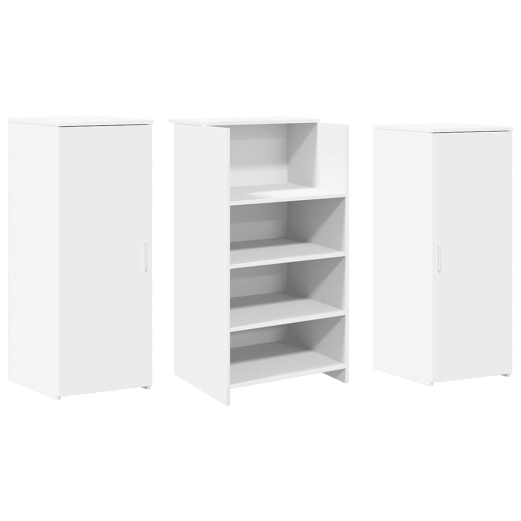 Banco Reception Bianco 135x50x103,5 cm in Legno Multistrato
