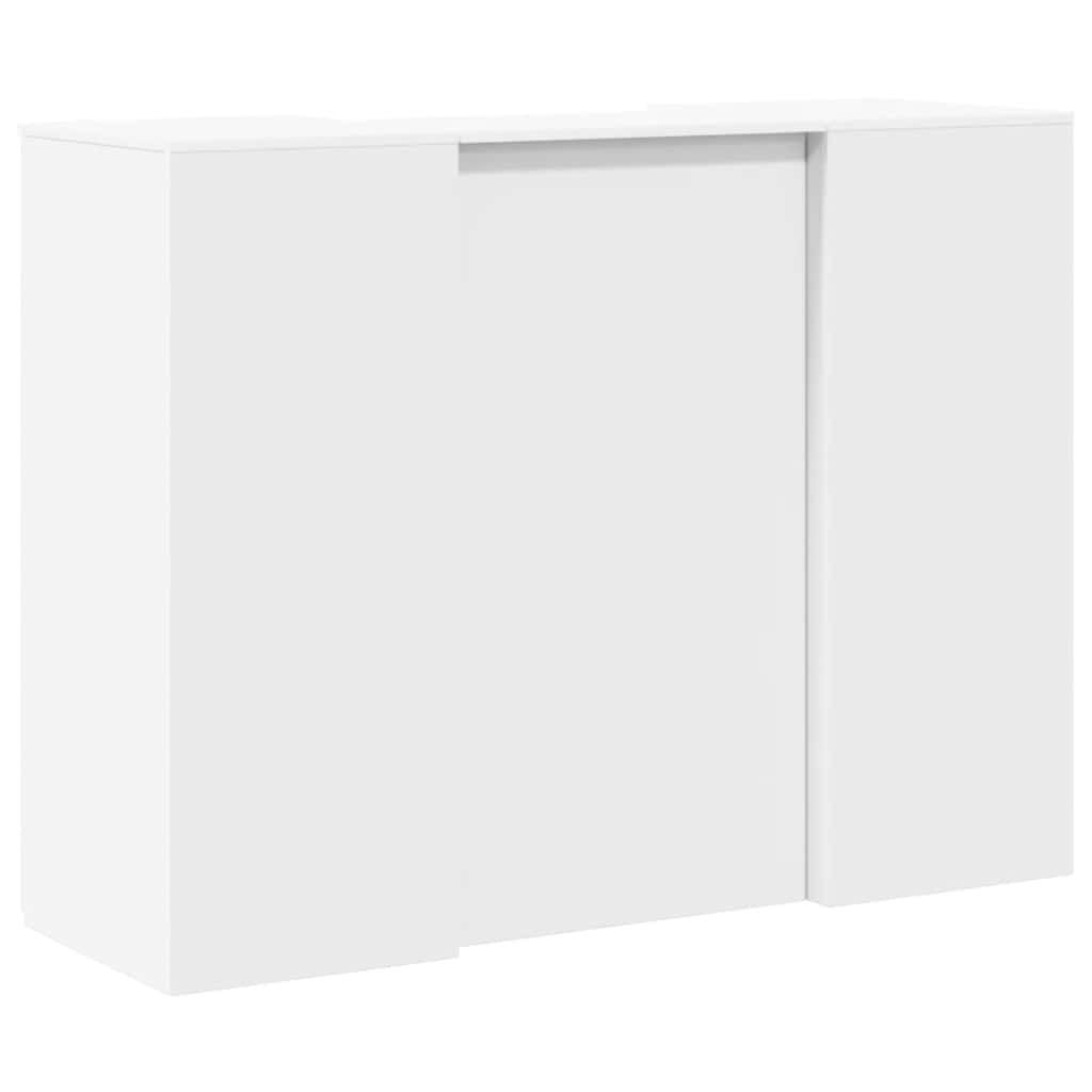 Banco Reception Bianco 135x50x103,5 cm in Legno Multistrato | homemem39