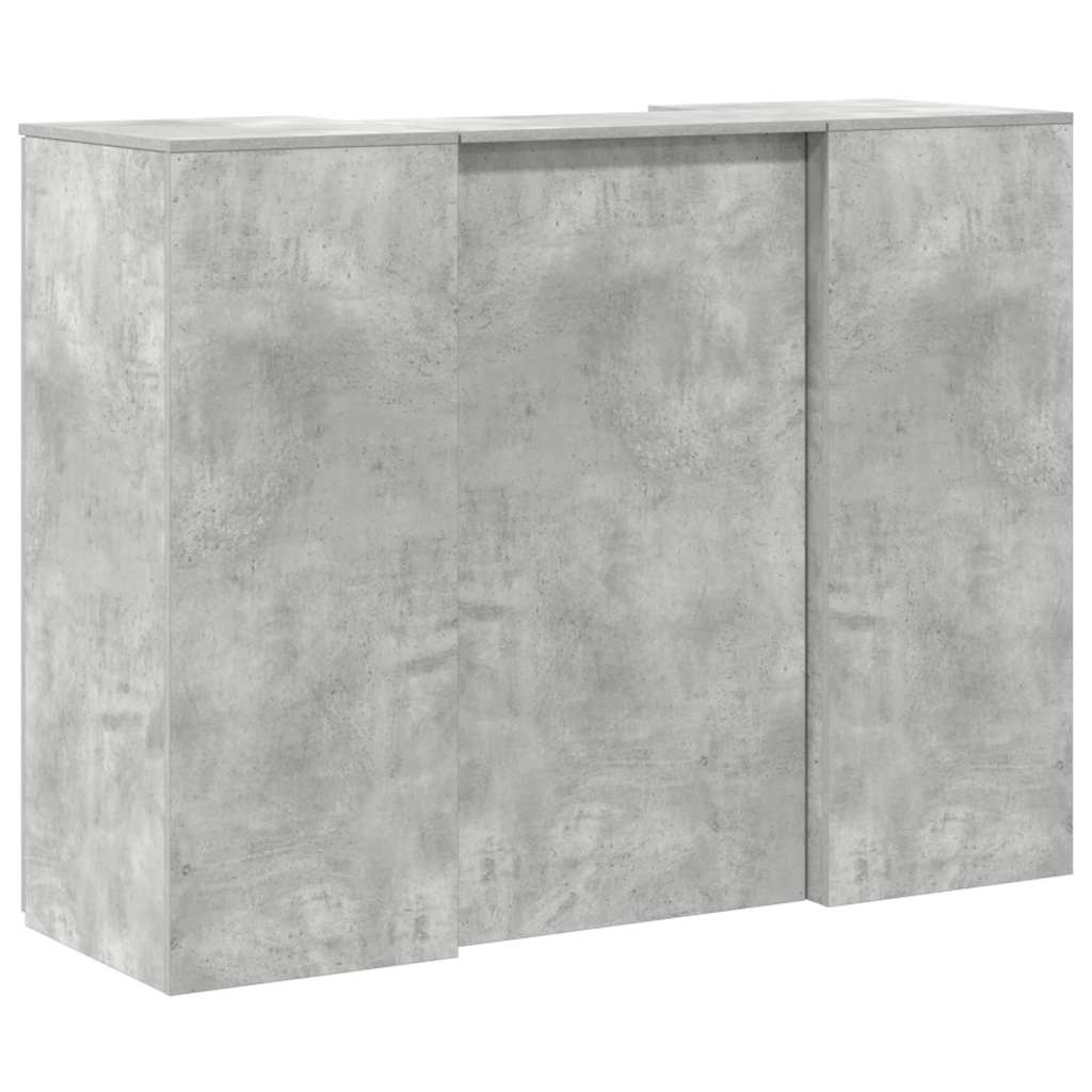 Banco Reception Grigio Cemento 135x50x103,5cm Legno Multistrato | homemem39