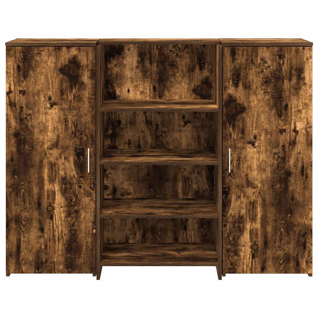 Banco Reception Rovere Fumo 135x50x103,5cm in Legno Multistrato