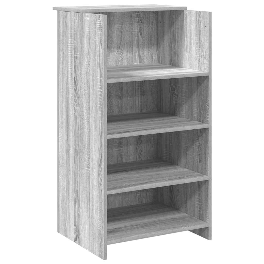 Banco Reception Grigio Sonoma 135x50x103,5 cm Legno Multistrato - homemem39
