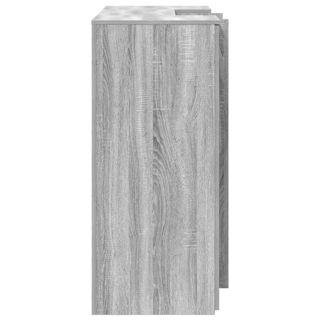 Banco Reception Grigio Sonoma 135x50x103,5 cm Legno Multistrato - homemem39