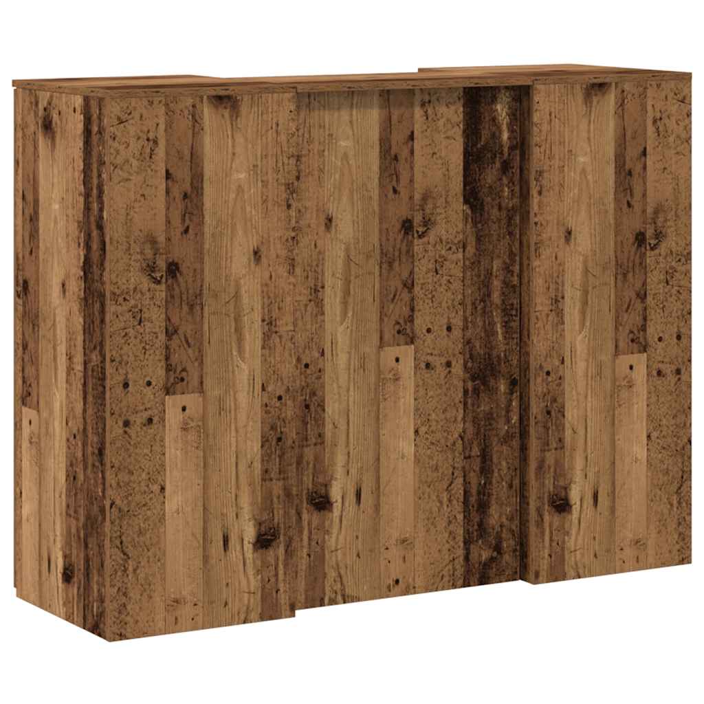 Banco Reception Legno Vecchio 135x50x103,5 cm Legno Multistrato