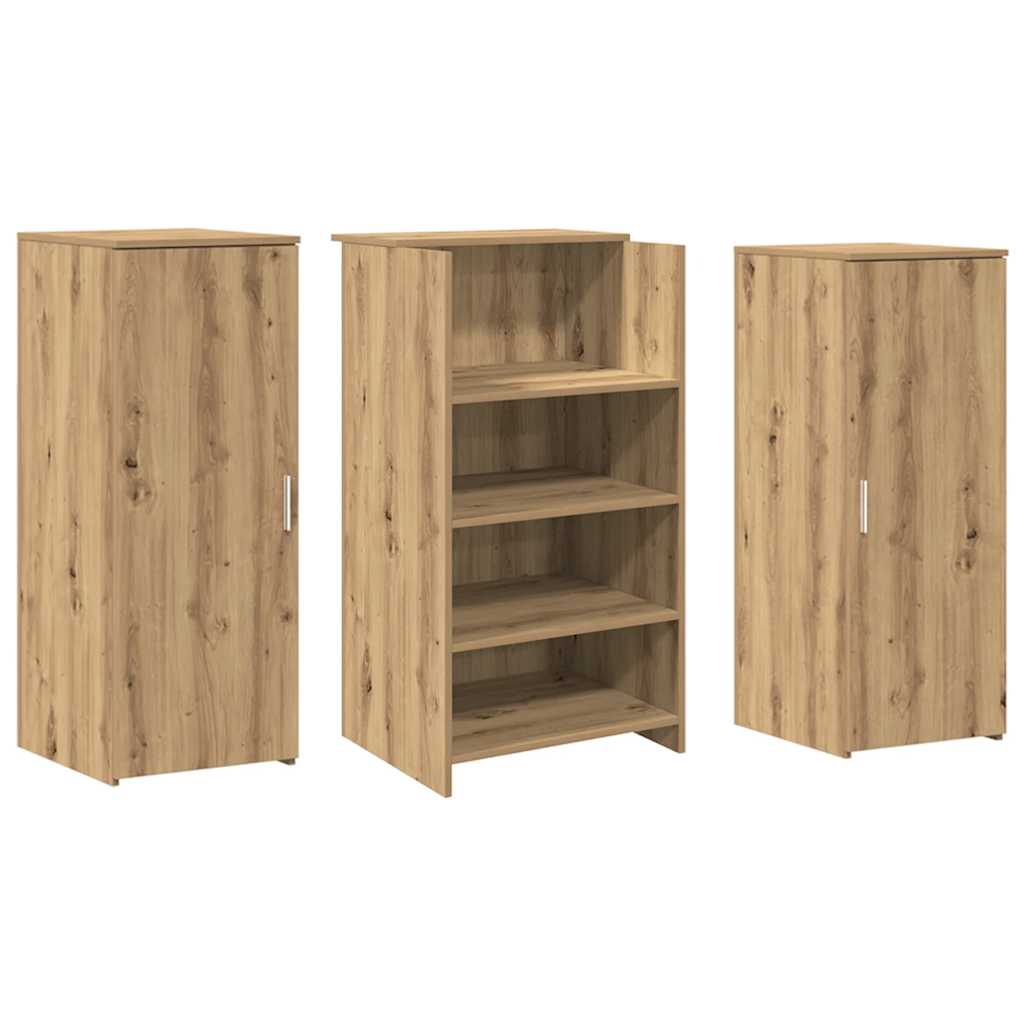 Banco Reception Rovere Artigianale 135x50x103,5cm in Truciolato - homemem39