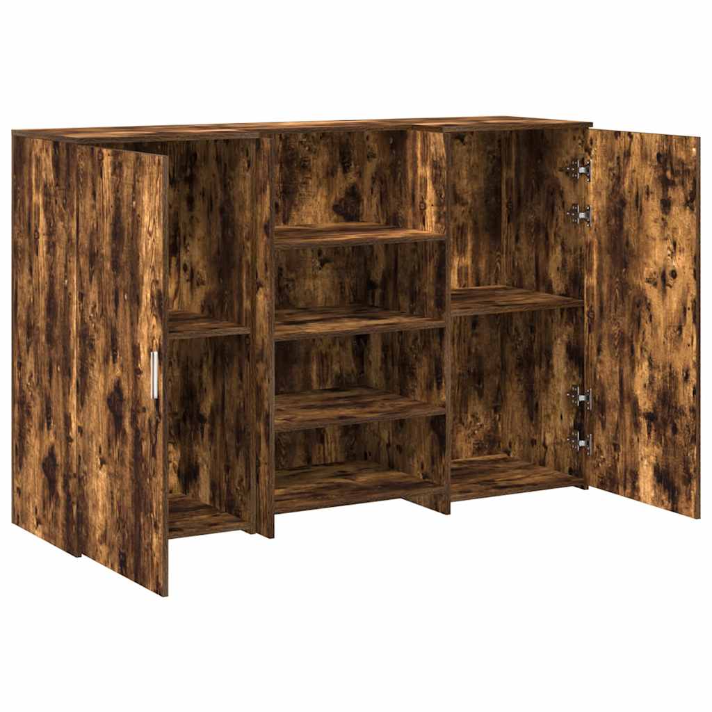 Banco Reception Rovere Fumo 155x50x103,5cm in Legno Multistrato - homemem39