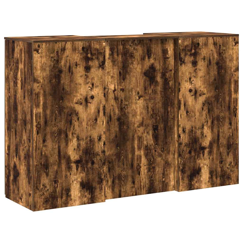 Banco Reception Rovere Fumo 155x50x103,5cm in Legno Multistrato - homemem39