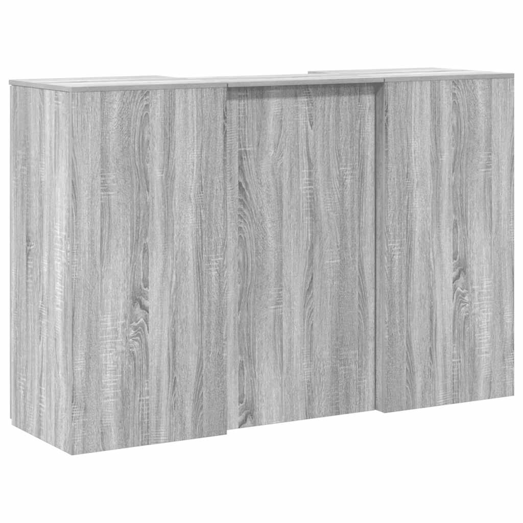 Banco Reception Grigio Sonoma 155x50x103,5 cm Legno Multistrato - homemem39