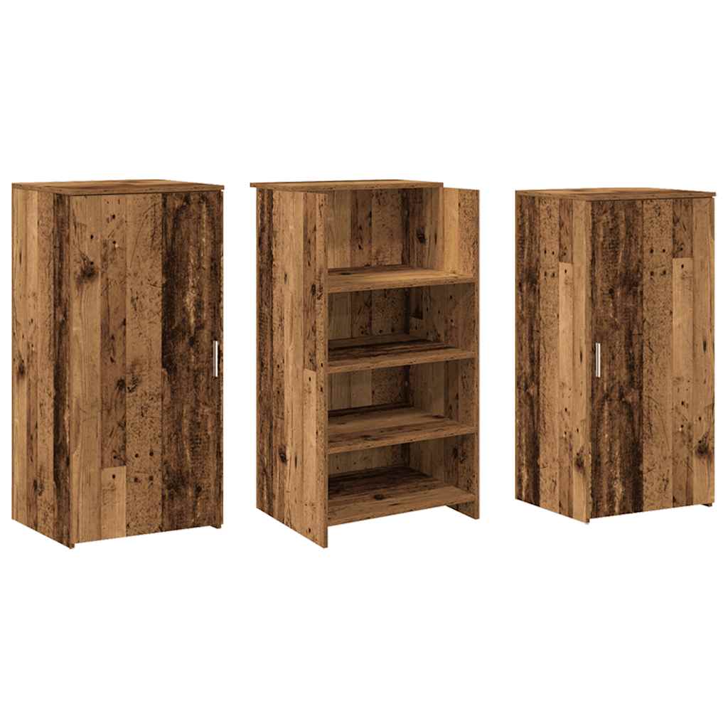 Banco Reception Legno Antico 155x50x103,5 cm Legno Multistrato