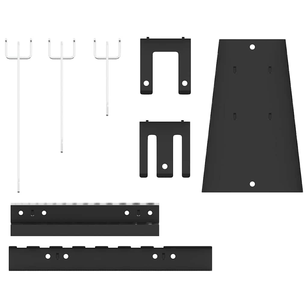 Pannello per attrezzi 2 pcs Grigio 100 x 1 x 80 cm