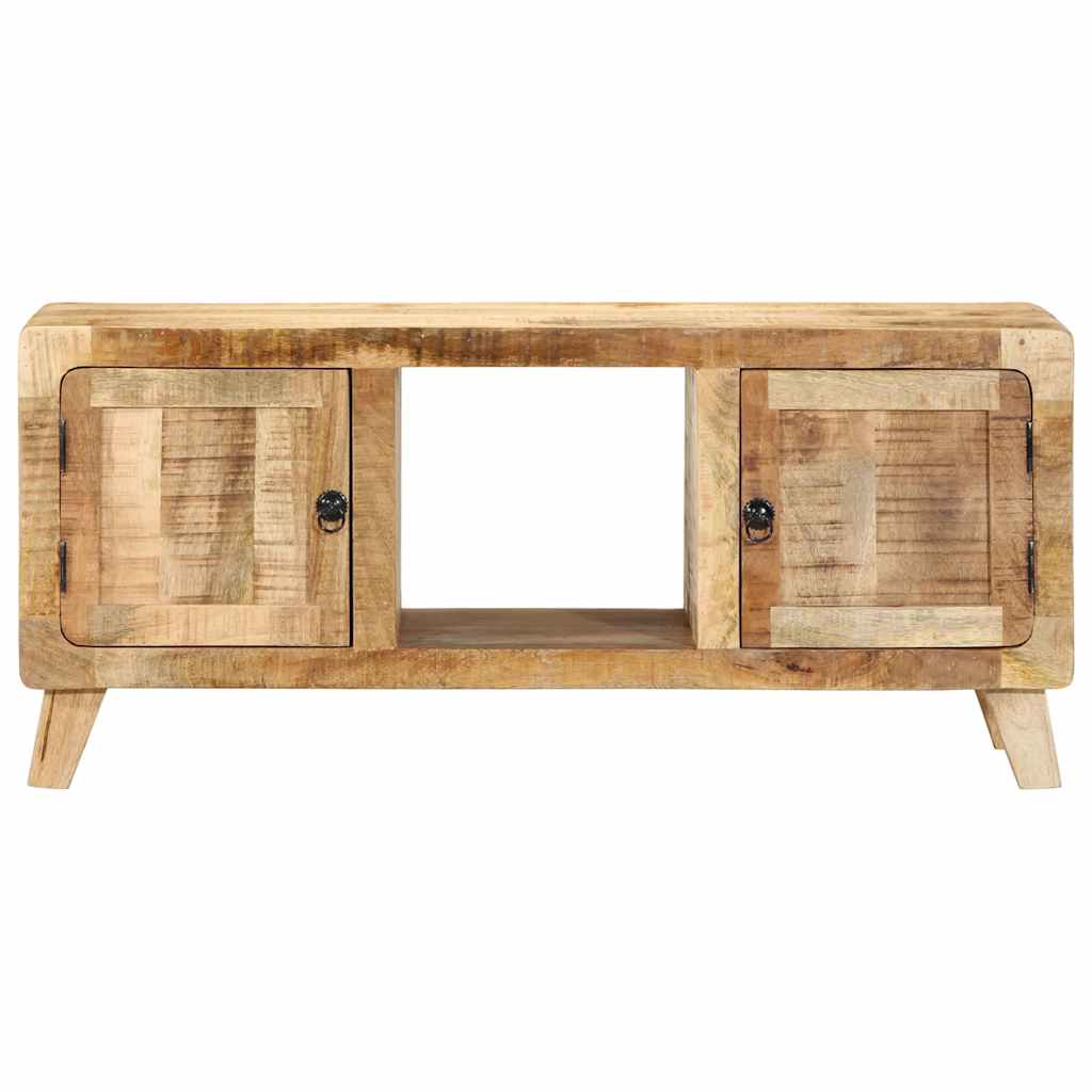 Mobile Porta TV 105x46x32 cm in Massello di Mango Grezzo - homemem39