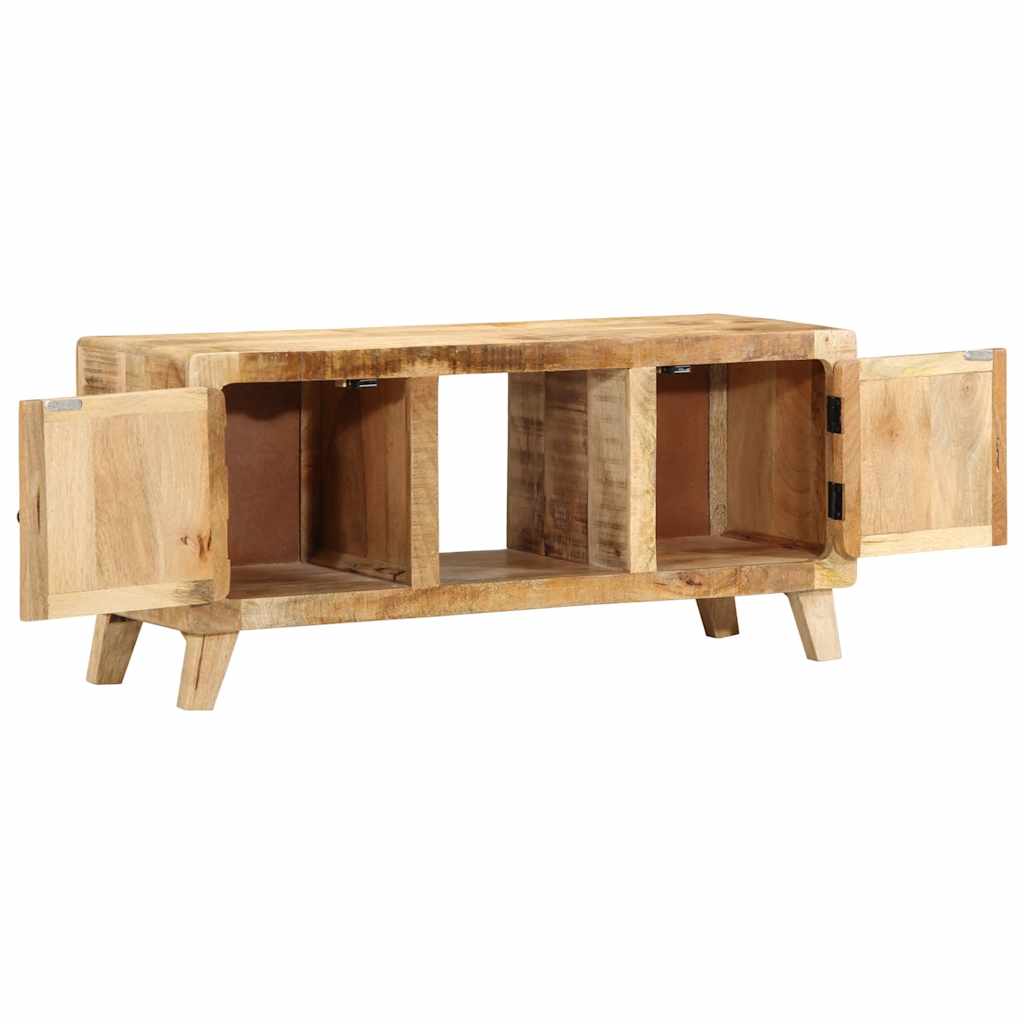 Mobile Porta TV 105x46x32 cm in Massello di Mango Grezzo - homemem39