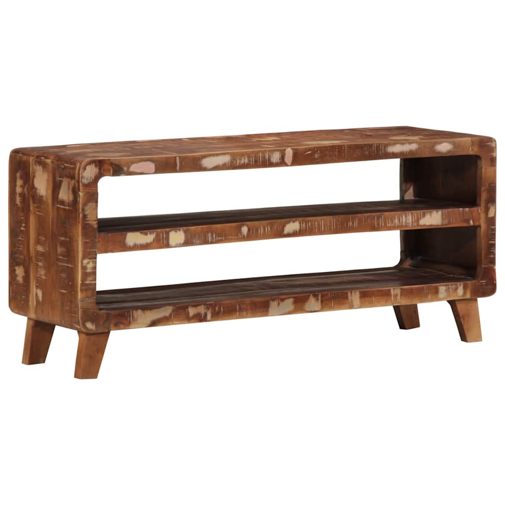 Mobile Porta TV 105x46x32 cm in Legno Massello di Recupero - homemem39