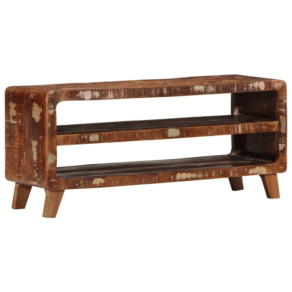 Mobile Porta TV 105x46x32 cm in Legno Massello di Recupero - homemem39