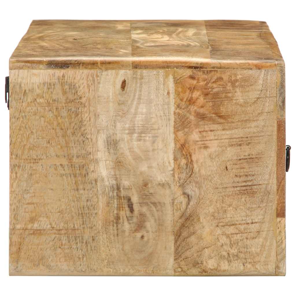Mobile TV a Parete 100x32x25 cm Legno Grezzo Massello di Mango - homemem39