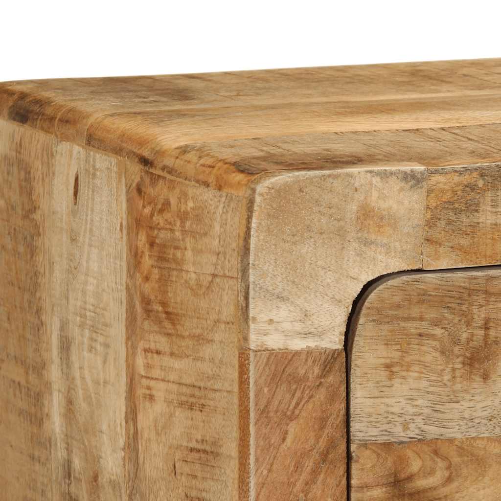 Mobile TV a Parete 100x32x25 cm Legno Grezzo Massello di Mango - homemem39
