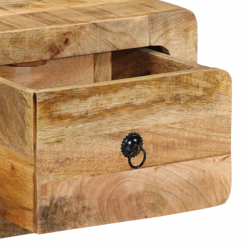 Mobile TV a Parete 100x32x25 cm Legno Grezzo Massello di Mango - homemem39