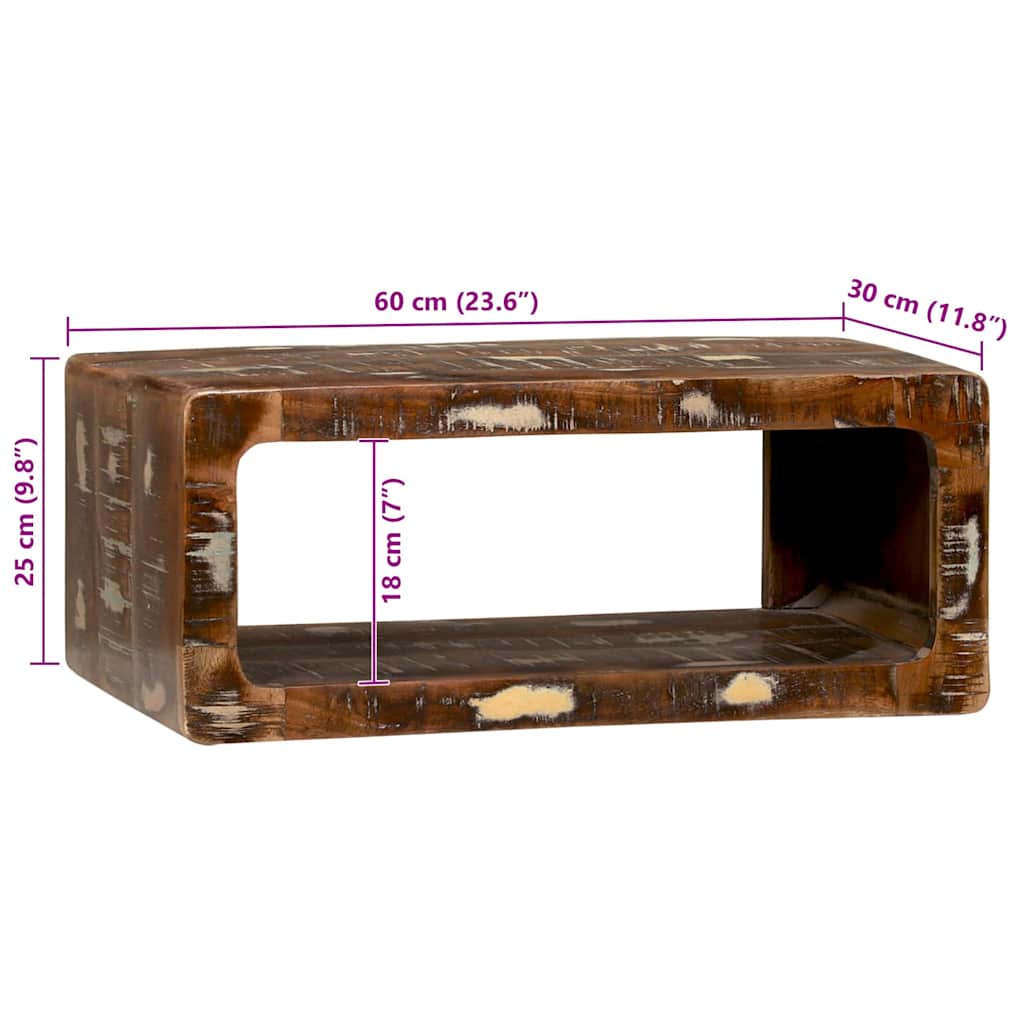 Mobile TV Multicolore Legno massello di recupero