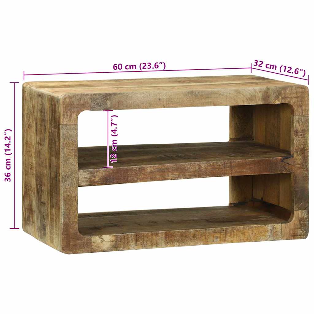 Mobile TV Marrone 60 x 32 x 36 cm Legno massello di mango