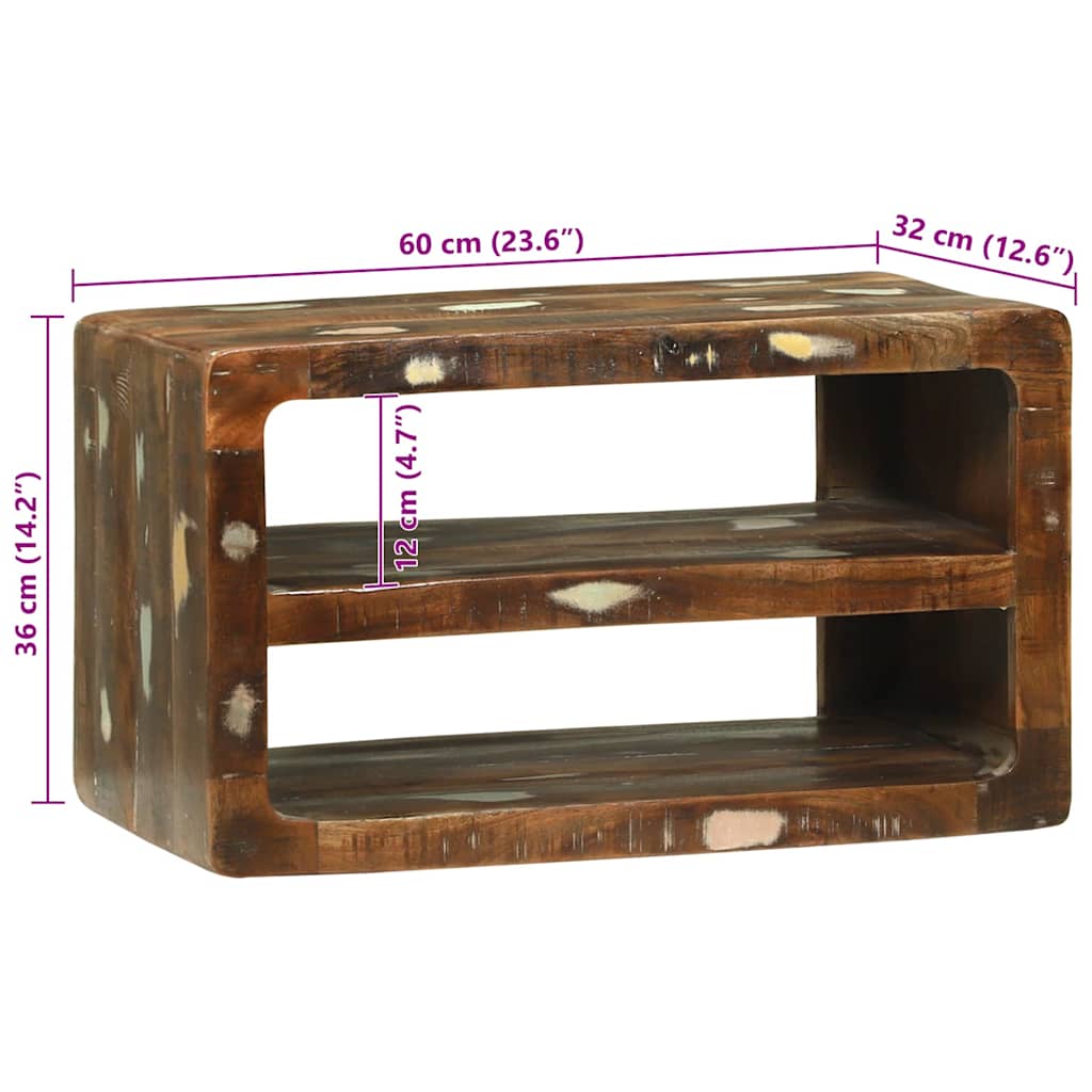 Mobile TV 60 x 32 x 36 cm Legno massello di recupero | homemem39