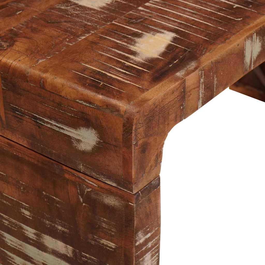 Tavoli da annidamento 3 pcs legno massello di riciclo