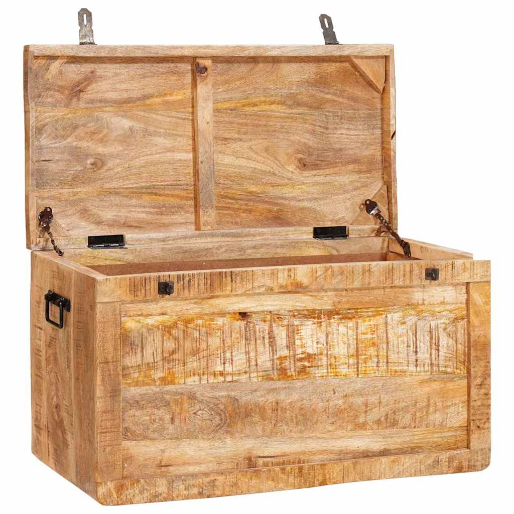 Scatola di Stoccaggio Marrone legno massello di mango