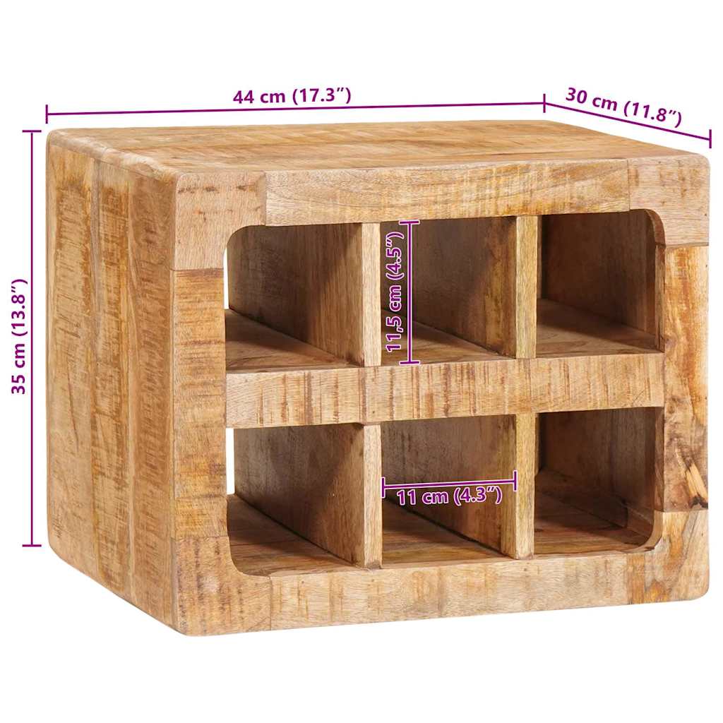 Portabottiglie Marrone 44 x 30 x 35 cm legno massello di mango